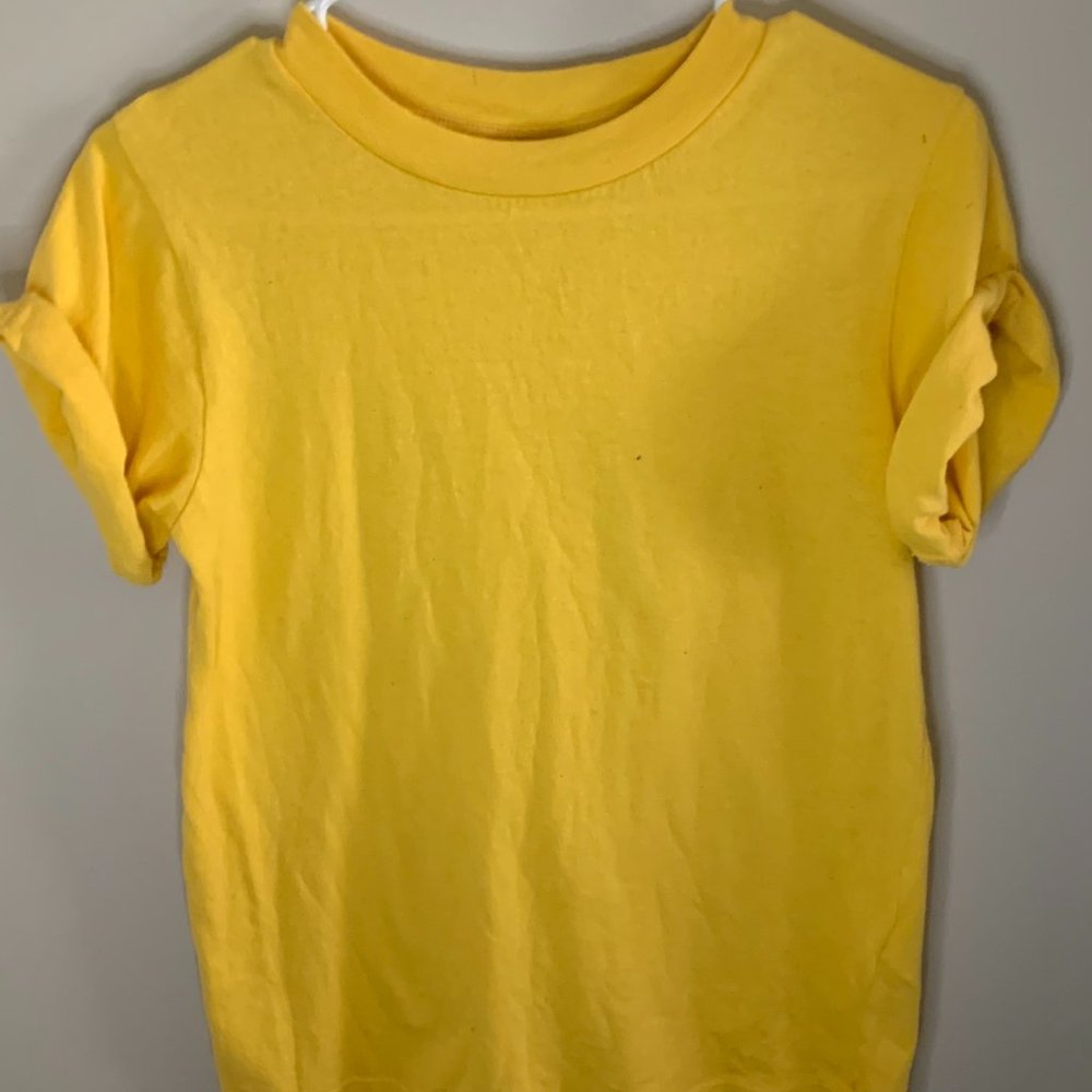 yellow shirt